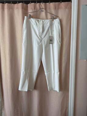 Nike Golf Womens Dri-Fit UV Protective Cropped Trousers White Size 10